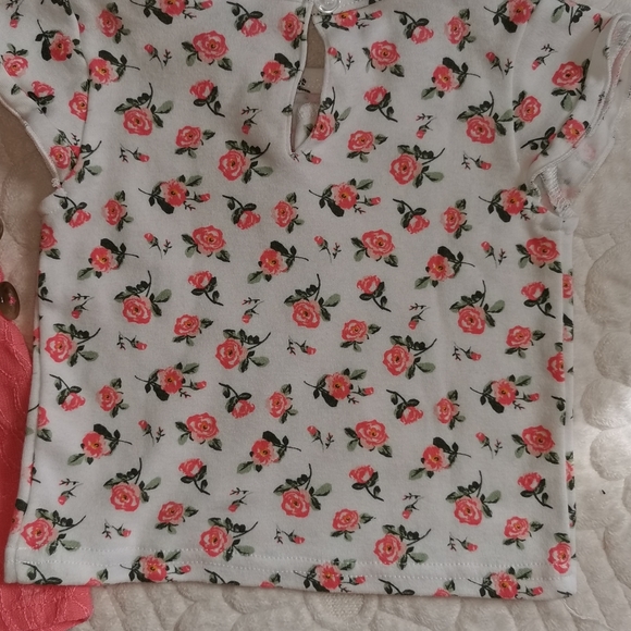 4/25 Little Lass baby matching set overall shorts with T-shirt - Picture 10 of 11